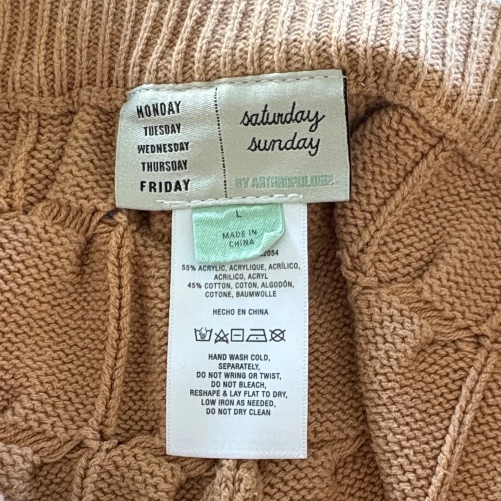 Anthropologie Saturday Sunday Sweater Ellyn Cable Knit Set - Picture 11 of 11